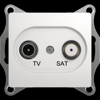 TV+SAT розетка SCHNEIDER ELECTRIC GLOSSA оконечная 1DB, механизм, БЕЛЫЙ