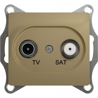 TV+SAT розетка SCHNEIDER ELECTRIC GLOSSA оконечная 1DB, механизм, ТИТАН