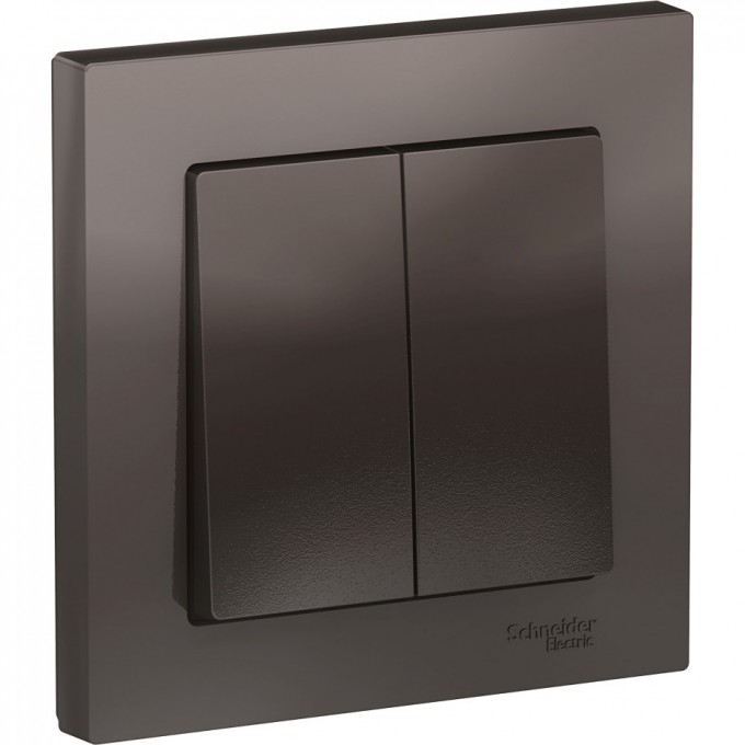 2-клавишный выключатель SCHNEIDER ELECTRIC ATLASDESIGN в сборе, МОККО ATN000652