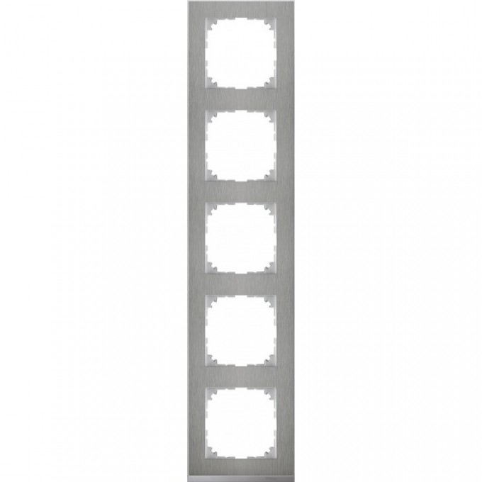 5-постовая рамка SCHNEIDER ELECTRIC MERTEN M-PURE DECOR, НЕРЖ.СТАЛЬ/АЛЮМИНИЙ, SM MTN4050-3646