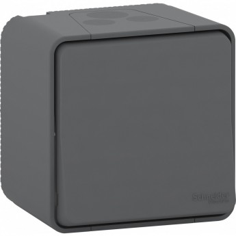 Переключатель SCHNEIDER ELECTRIC MUREVA S 1-клавишный, в сборе, О/У сх.6, антрацит, IP55