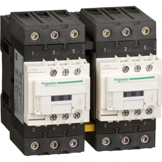 Контактор реверсивный SCHNEIDER ELECTRIC TESYS 3P EVERLINK AC3 440В 65A катушка управления 220В AC 50/60ГЦ LC2D65AM7